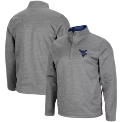 Men's Colosseum Heathered Charcoal West Virginia Mountaineers Roman Pullover Jacket
