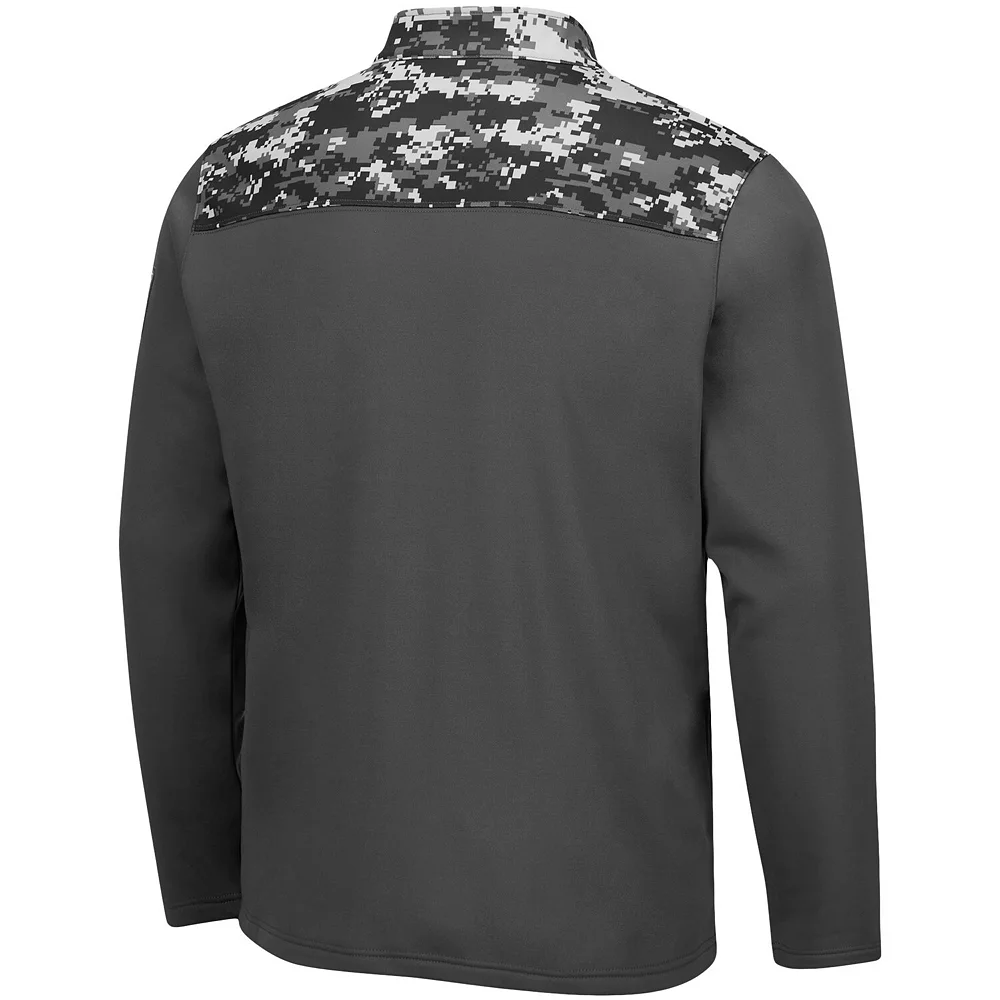 Men's Colosseum Charcoal Boston College Eagles OHT Military Appreciation Digi Camo Full-Zip Jacket - Image 4