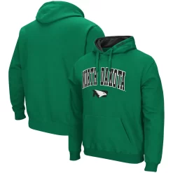 Men's Colosseum Kelly Green North Dakota Arch And Logo Pullover Hoodie