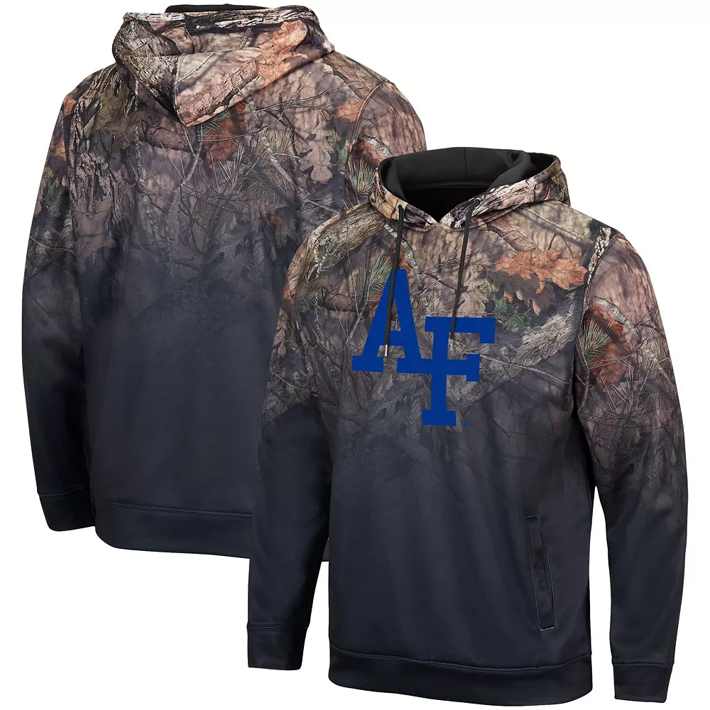 Men's Colosseum Black Air Force Falcons Mossy Oak Pullover Hoodie - Image 2