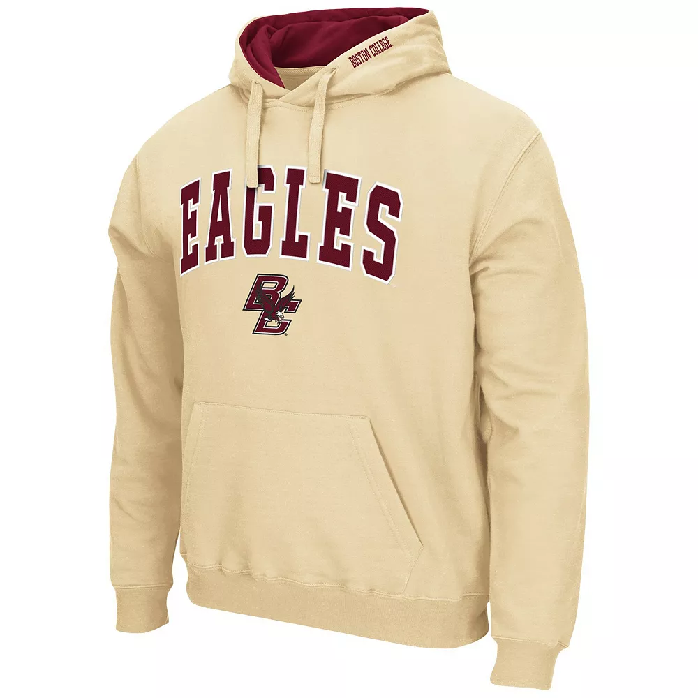 Men's Colosseum Gold Boston College Eagles Arch And Logo Pullover Hoodie - Image 3