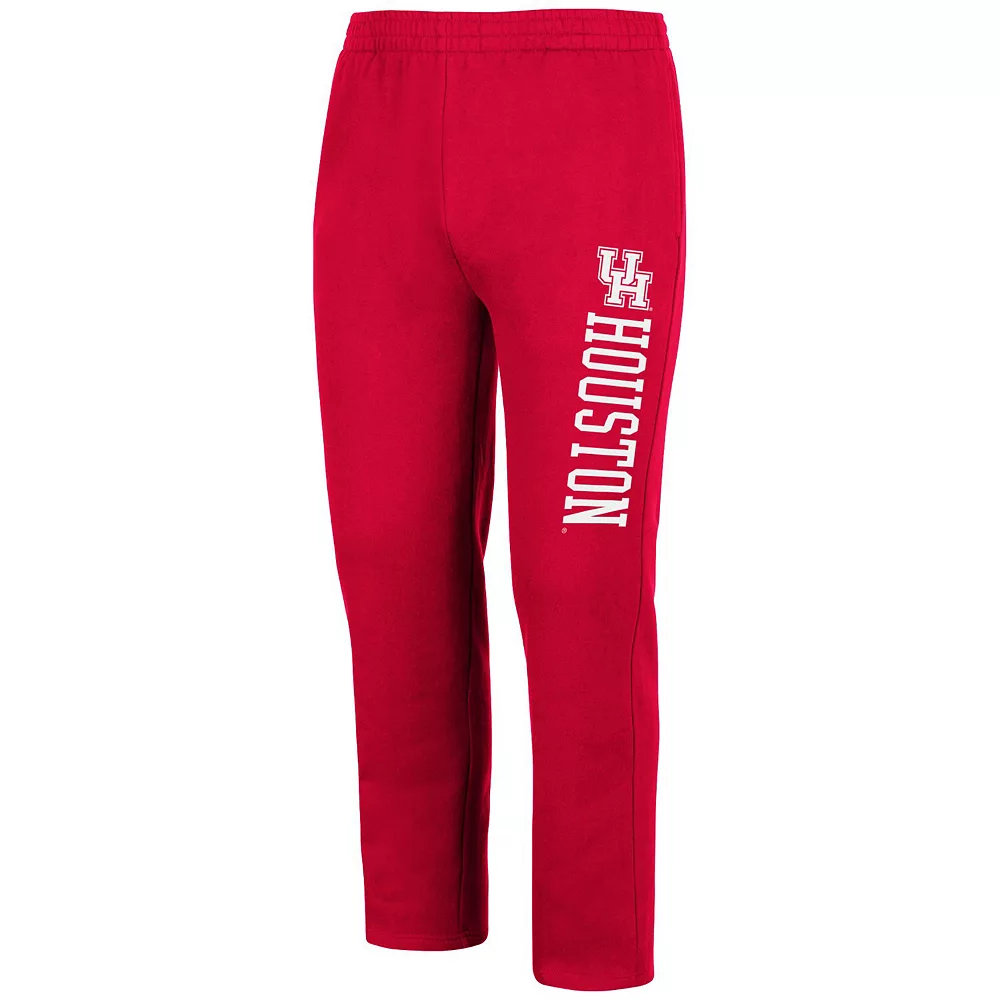 Men's Colosseum Red Houston Cougars Fleece Pants - Image 3