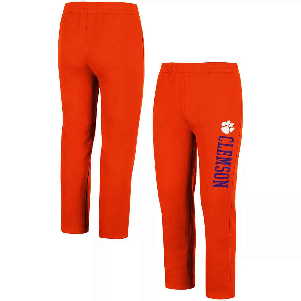 Men's Colosseum Orange Clemson Tigers Fleece Pants