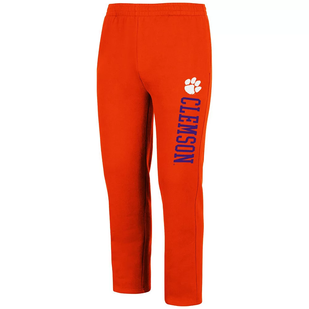 Men's Colosseum Orange Clemson Tigers Fleece Pants - Image 3