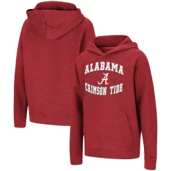 Youth Colosseum Heathered Crimson Alabama Crimson Tide Circling Raglan Pullover Hoodie