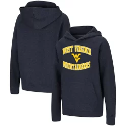Youth Colosseum Heathered Navy West Virginia Mountaineers Circling Raglan Pullover Hoodie