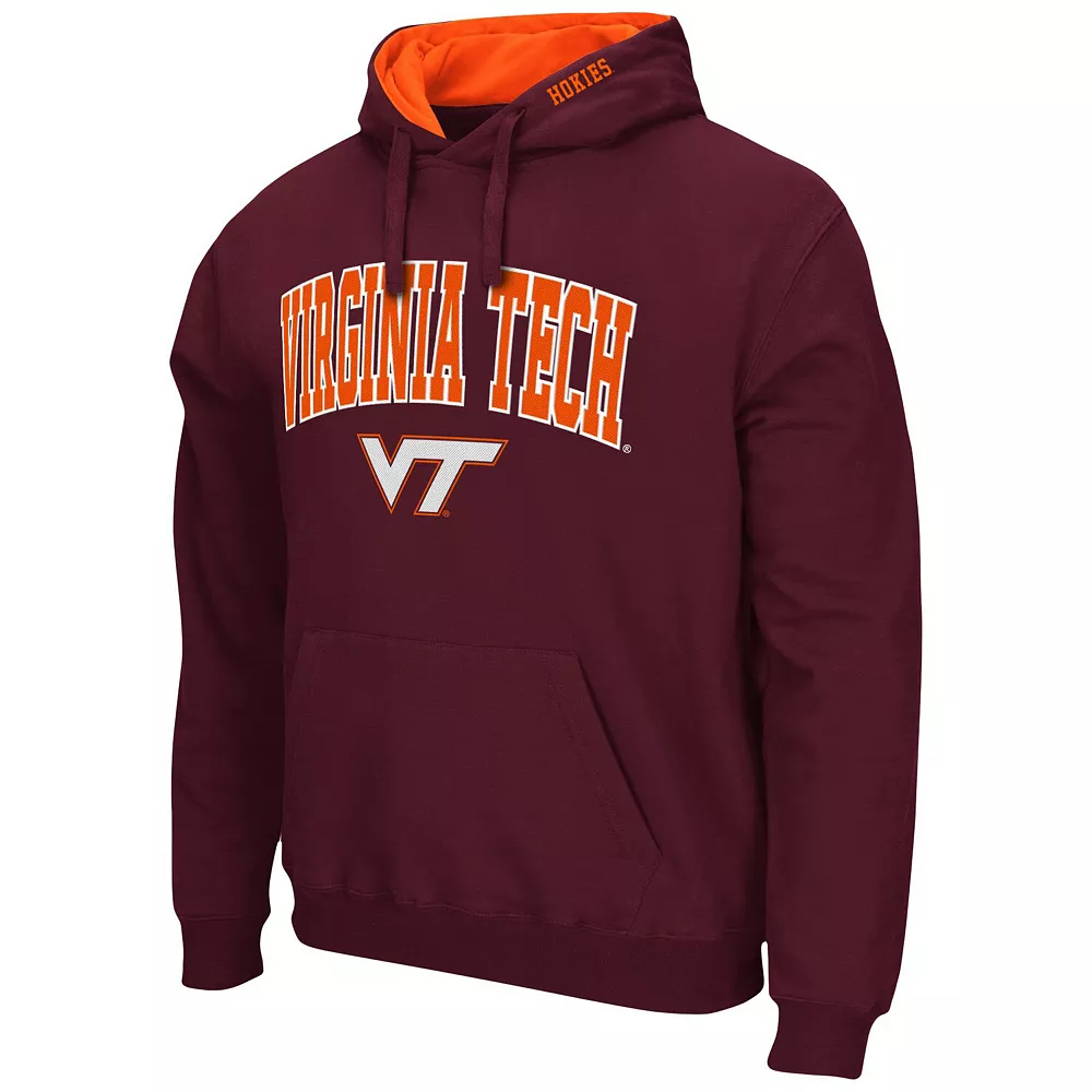 Men's Colosseum Maroon Virginia Tech Hokies Arch & Logo 3.0 Pullover Hoodie - Image 3