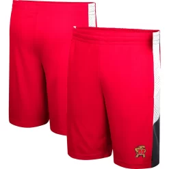 Youth Colosseum Red Maryland Terrapins Very Thorough Colorblock Shorts