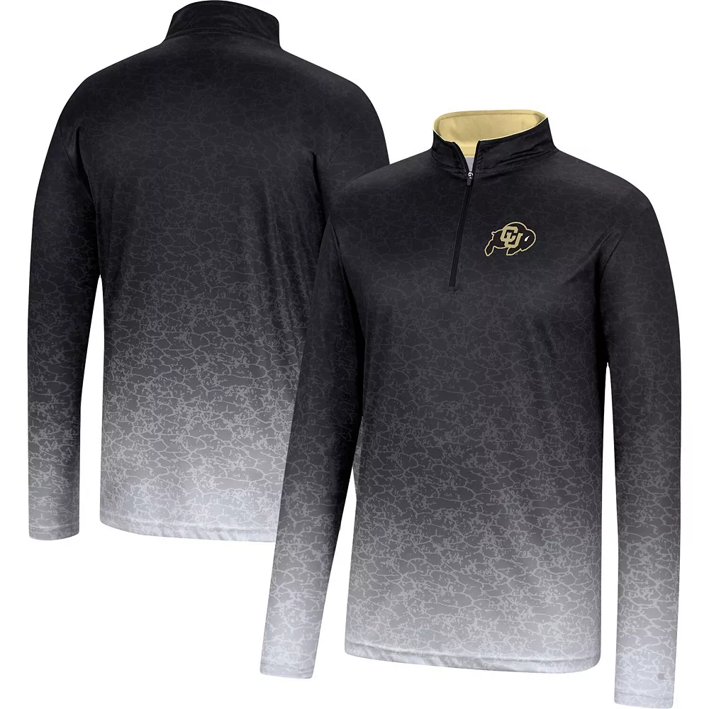 Men's Colosseum Black Colorado Buffaloes Walter Quarter-Zip Windshirt - Image 2