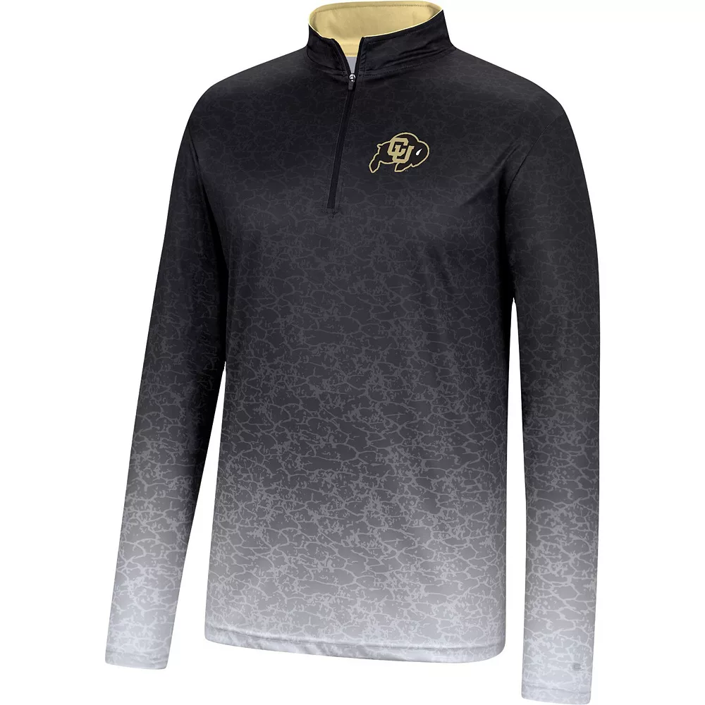 Men's Colosseum Black Colorado Buffaloes Walter Quarter-Zip Windshirt - Image 3