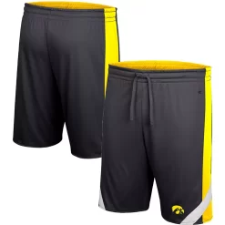 Men's Colosseum Black/Gold Iowa Hawkeyes Am I Wrong Reversible Shorts