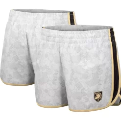 Women's Colosseum White/Black Army Black Knights The Plastics Geo Print Shorts