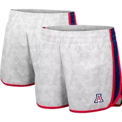 Women's Colosseum White/Navy Arizona Wildcats The Plastics Geo Print Shorts