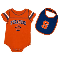 Newborn & Infant Colosseum Orange Syracuse Orange Chocolate Bodysuit & Bib Set