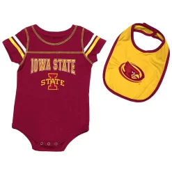 Newborn & Infant Colosseum Cardinal Iowa State Cyclones Chocolate Bodysuit & Bib Set