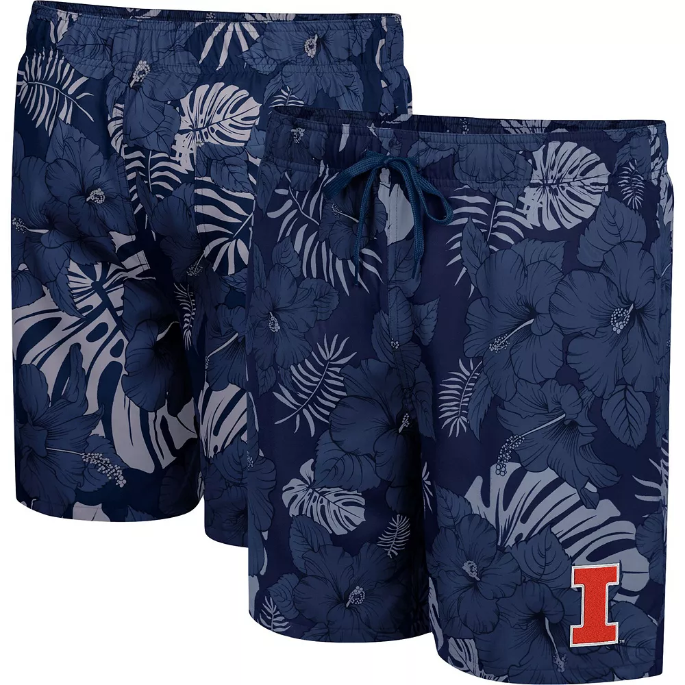 Men's Colosseum Navy Illinois Fighting Illini The Dude Swim Shorts - Image 2