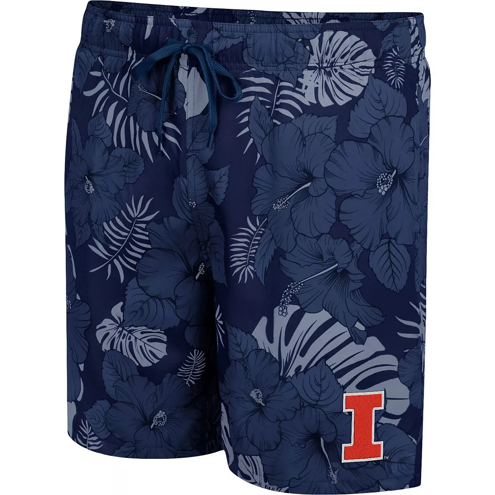 Men's Colosseum Navy Illinois Fighting Illini The Dude Swim Shorts - Image 3