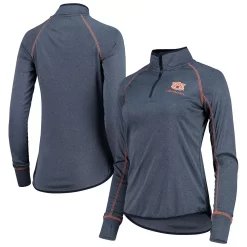 Women's Colosseum Navy Auburn Tigers Stingray Raglan Quarter-Zip Top