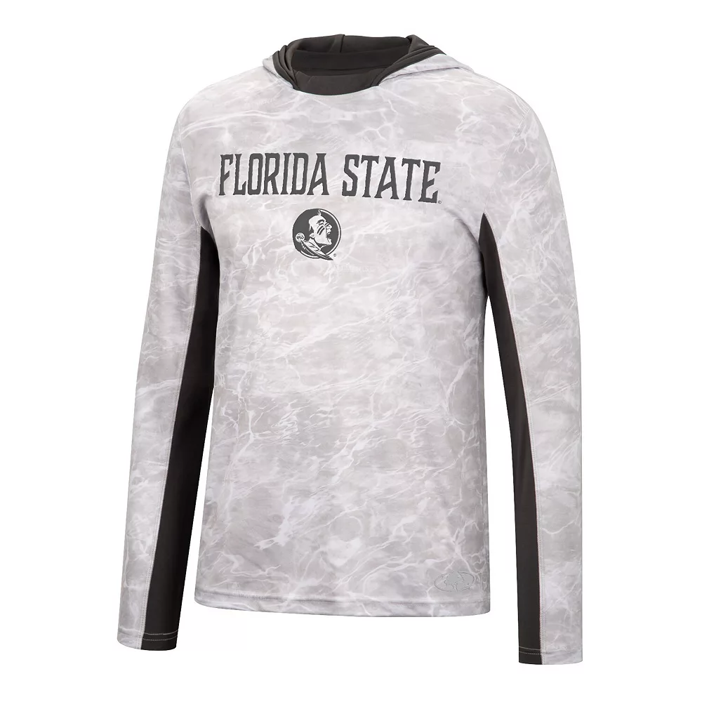 Men's Colosseum White Florida State Seminoles Mossy Oak Long Sleeve Hoodie T-Shirt - Image 3