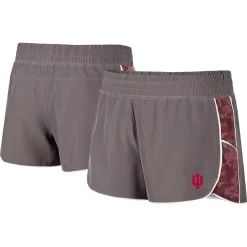 Women's Colosseum Gray/Crimson Indiana Hoosiers Pamela Lined Shorts