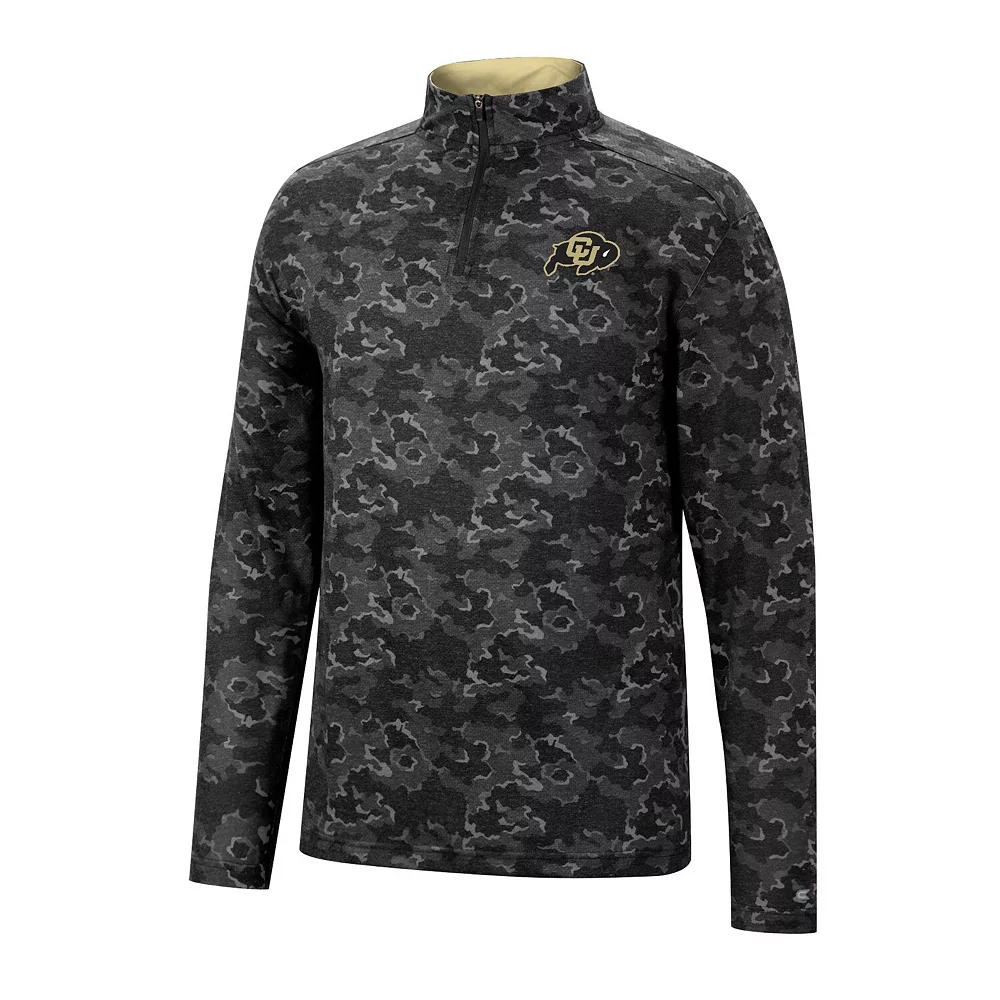 Men's Colosseum Black Colorado Buffaloes Tivo Quarter-Zip Jacket - Image 3