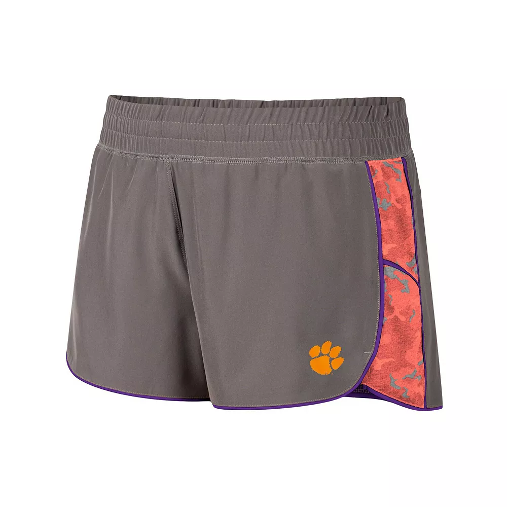 Women's Colosseum Gray/Orange Clemson Tigers Pamela Lined Shorts - Image 3