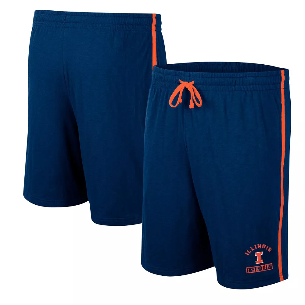 Men's Colosseum Navy Illinois Fighting Illini Thunder Slub Shorts - Image 2
