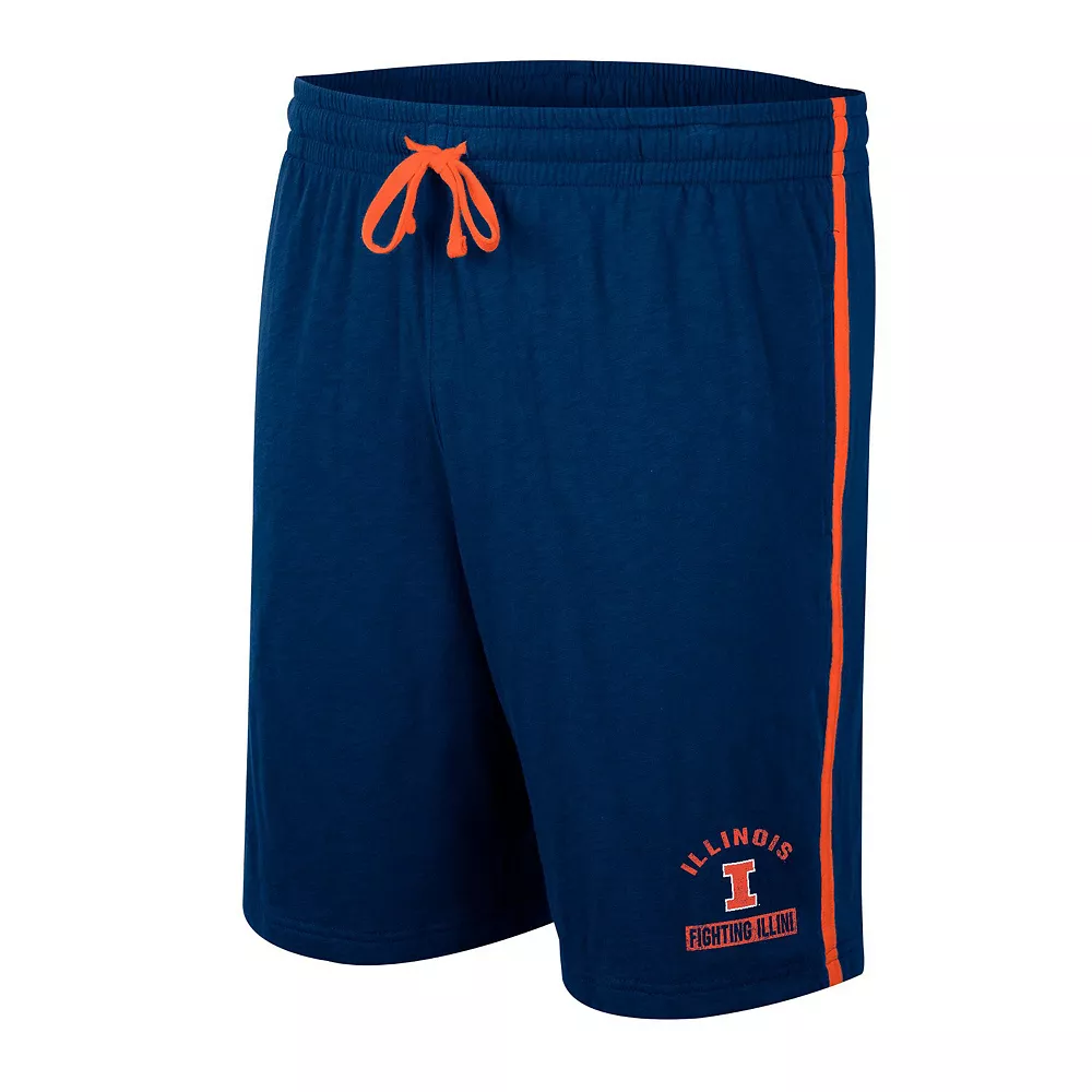 Men's Colosseum Navy Illinois Fighting Illini Thunder Slub Shorts - Image 3