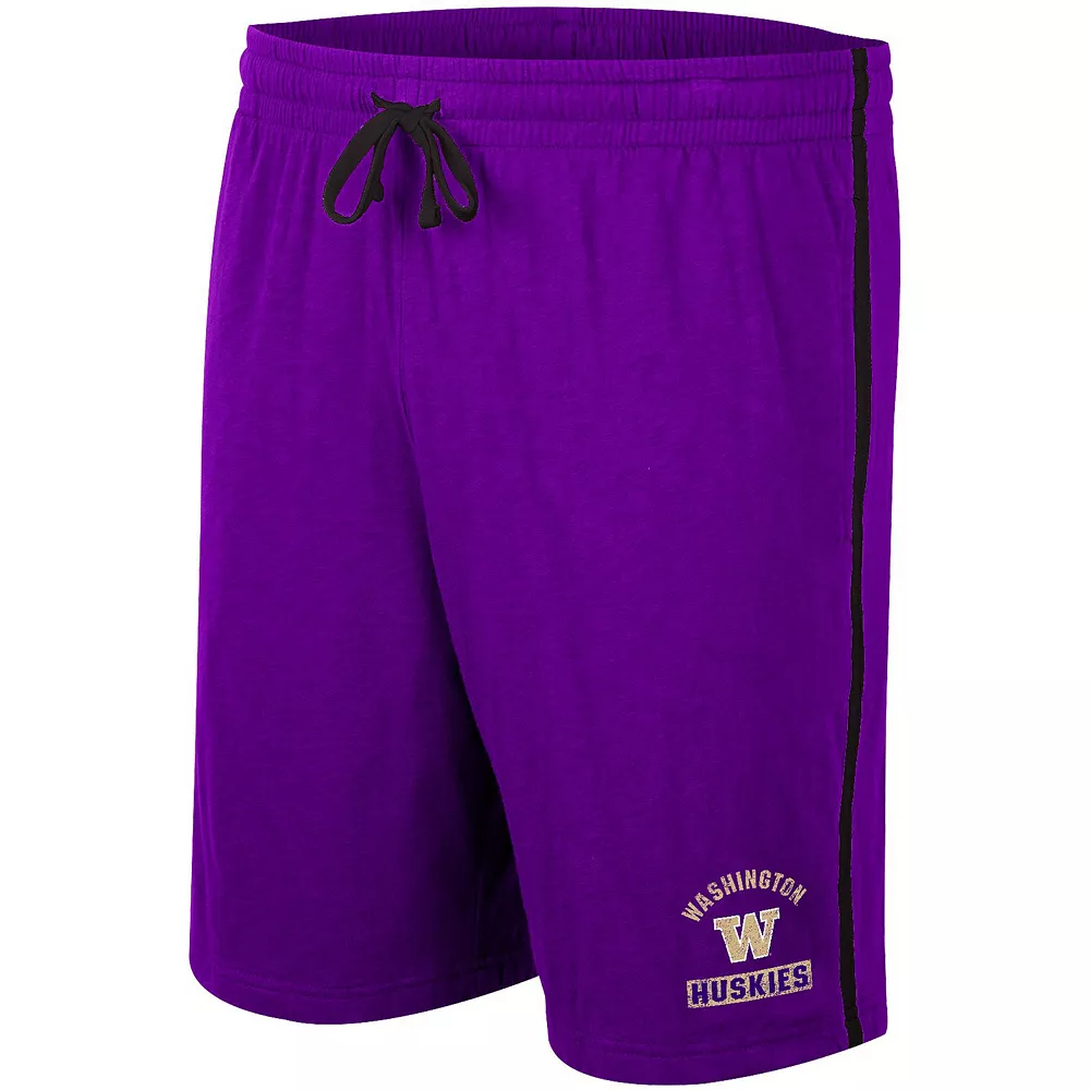 Men's Colosseum Purple Washington Huskies Thunder Slub Shorts - Image 3