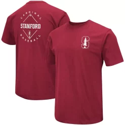 Men's Colosseum Cardinal Stanford Cardinal Baseball On-Deck 2-Hit T-Shirt