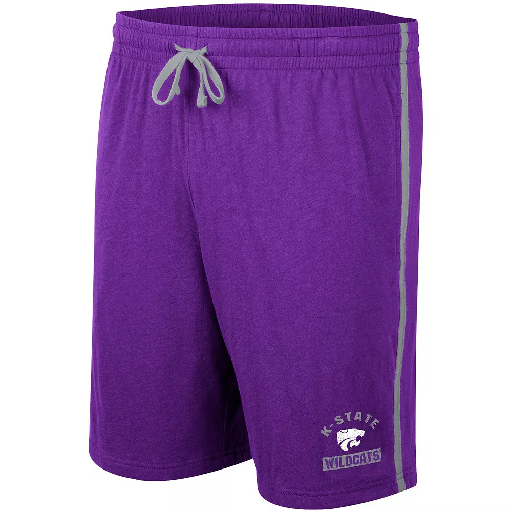 Men's Colosseum Purple Kansas State Wildcats Thunder Slub Shorts - Image 3