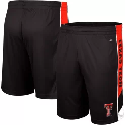 Men's Colosseum Black Texas Tech Red Raiders Pool Time Shorts