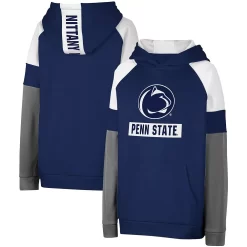 Youth Colosseum Navy Penn State Nittany Lions Colorblocked Pullover Hoodie