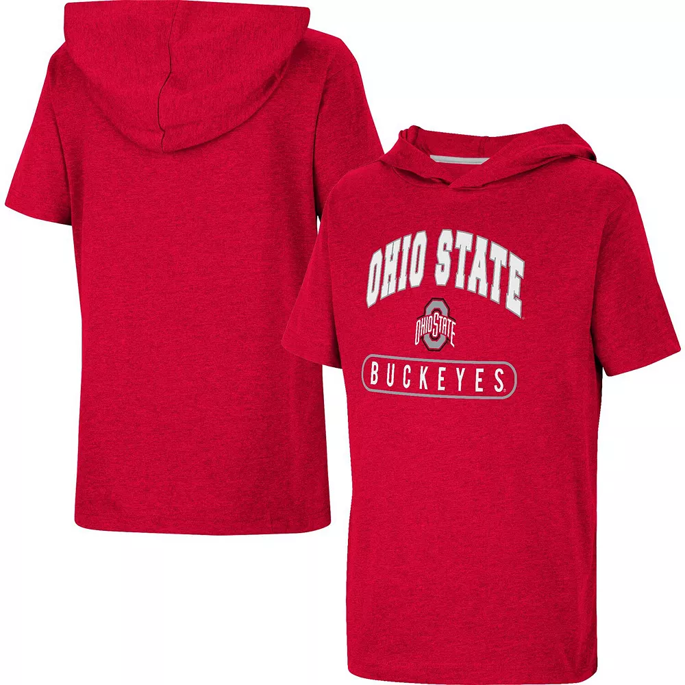 Youth Colosseum Scarlet Ohio State Buckeyes Varsity Hooded T-Shirt