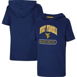 Youth Colosseum Navy West Virginia Mountaineers Varsity Hooded T-Shirt