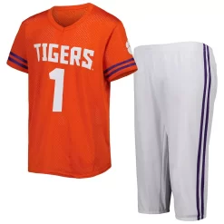 Youth Colosseum Orange/White Clemson Tigers Football T-Shirt And Pants Set