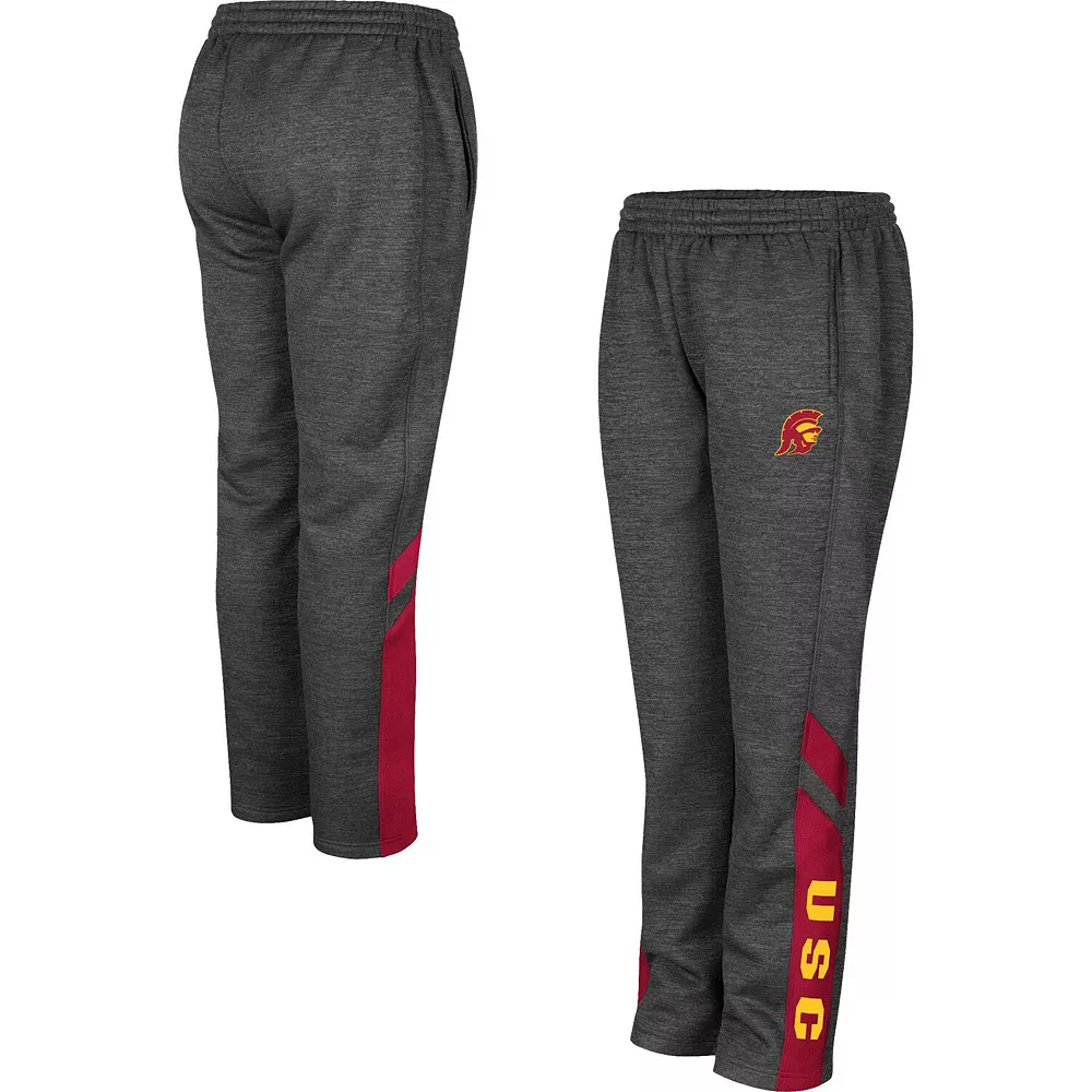 Youth Colosseum Heathered Charcoal USC Trojans Fleece Pants - Image 2