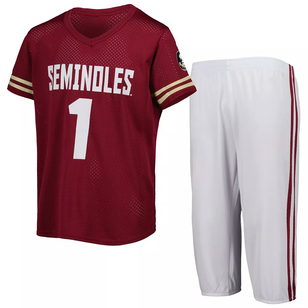 Youth Colosseum Garnet/White Florida State Seminoles Football T-Shirt And Pants Set - Image 2