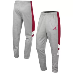 Men's Colosseum Heathered Gray/Crimson Alabama Crimson Tide Bushwood Pants