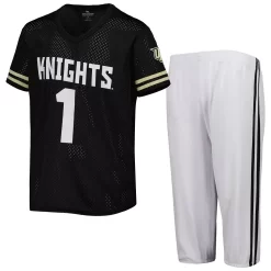 Youth Colosseum Black/White UCF Knights Football T-Shirt And Pants Set