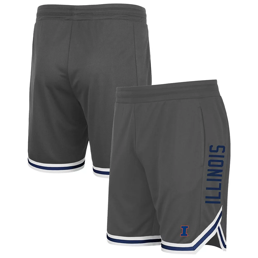 Men's Colosseum Charcoal Illinois Fighting Illini Continuity Shorts - Image 2