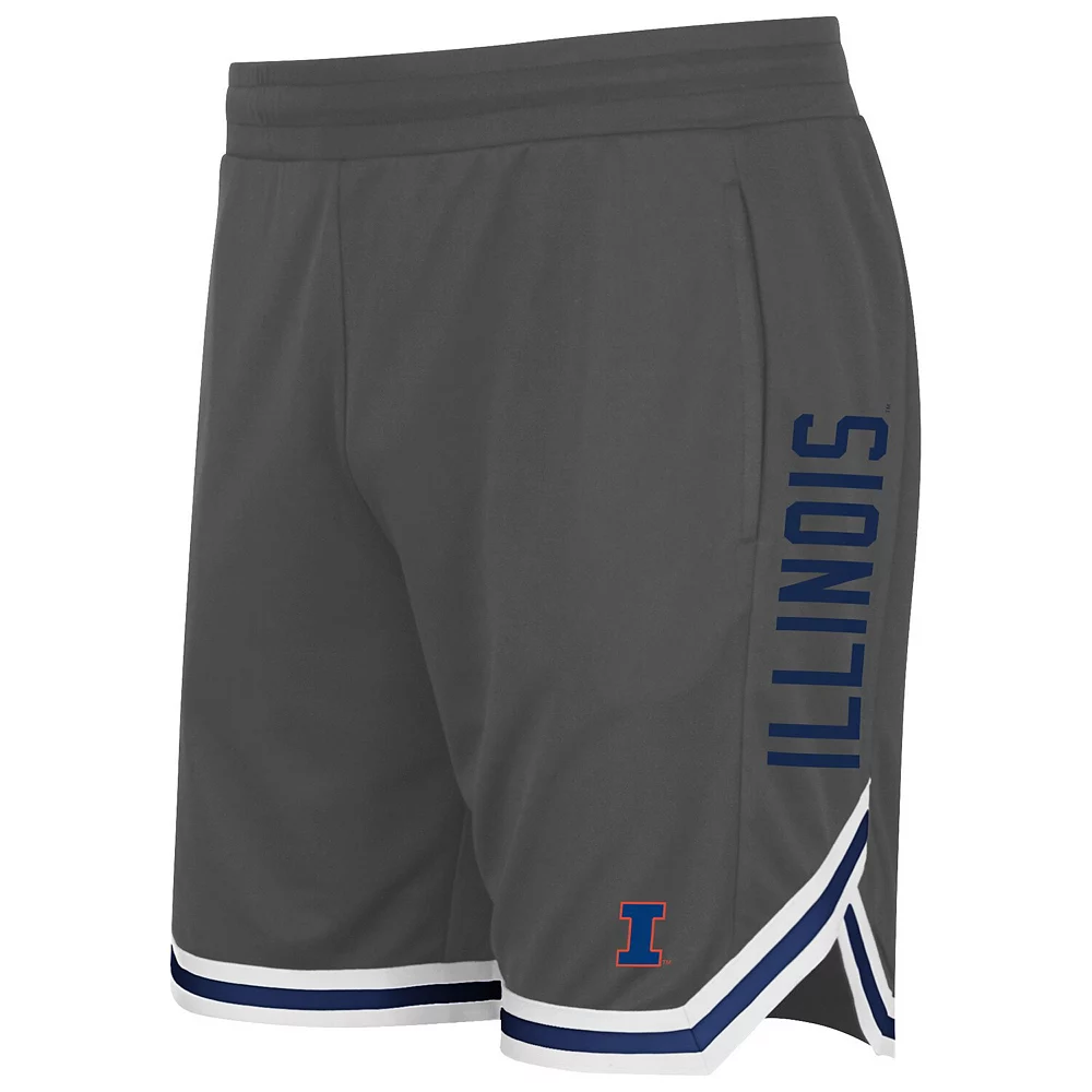 Men's Colosseum Charcoal Illinois Fighting Illini Continuity Shorts - Image 3