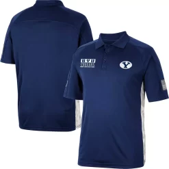 Men's Colosseum Navy BYU Cougars OHT Military Appreciation Snow Camo Polo