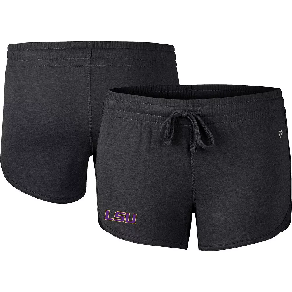 Women's Colosseum Heather Black LSU Tigers Simone Core Shorts