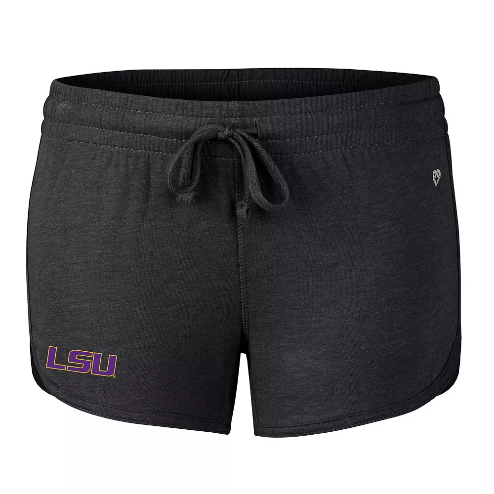 Women's Colosseum Heather Black LSU Tigers Simone Core Shorts - Image 3