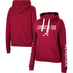 Women's Colosseum Cardinal Alabama Crimson Tide 3-Hit Pullover Sweatshirt