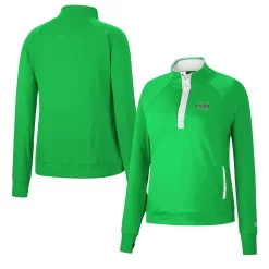 Women's Colosseum Kelly Green Marshall Thundering Herd Kipling Raglan Quarter-Snap Top