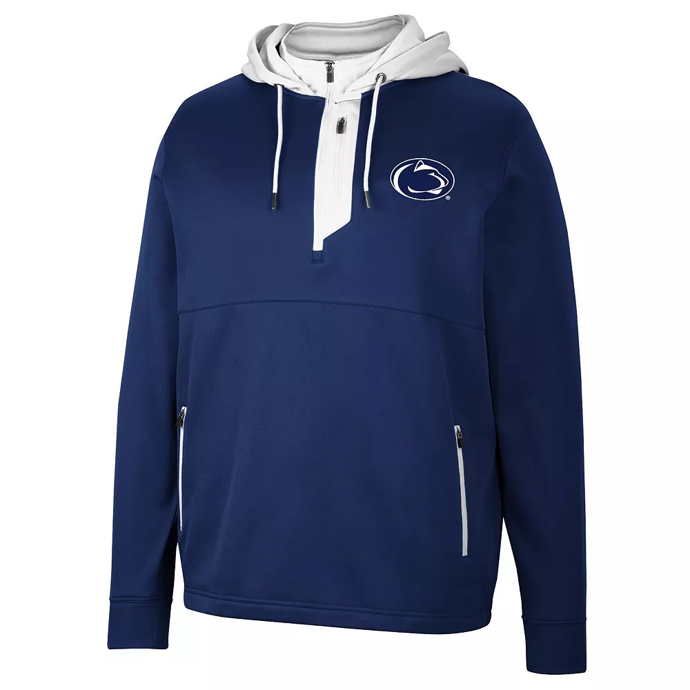 Men's Colosseum Navy Penn State Nittany Lions Luge 3.0 Quarter-Zip Hoodie - Image 3