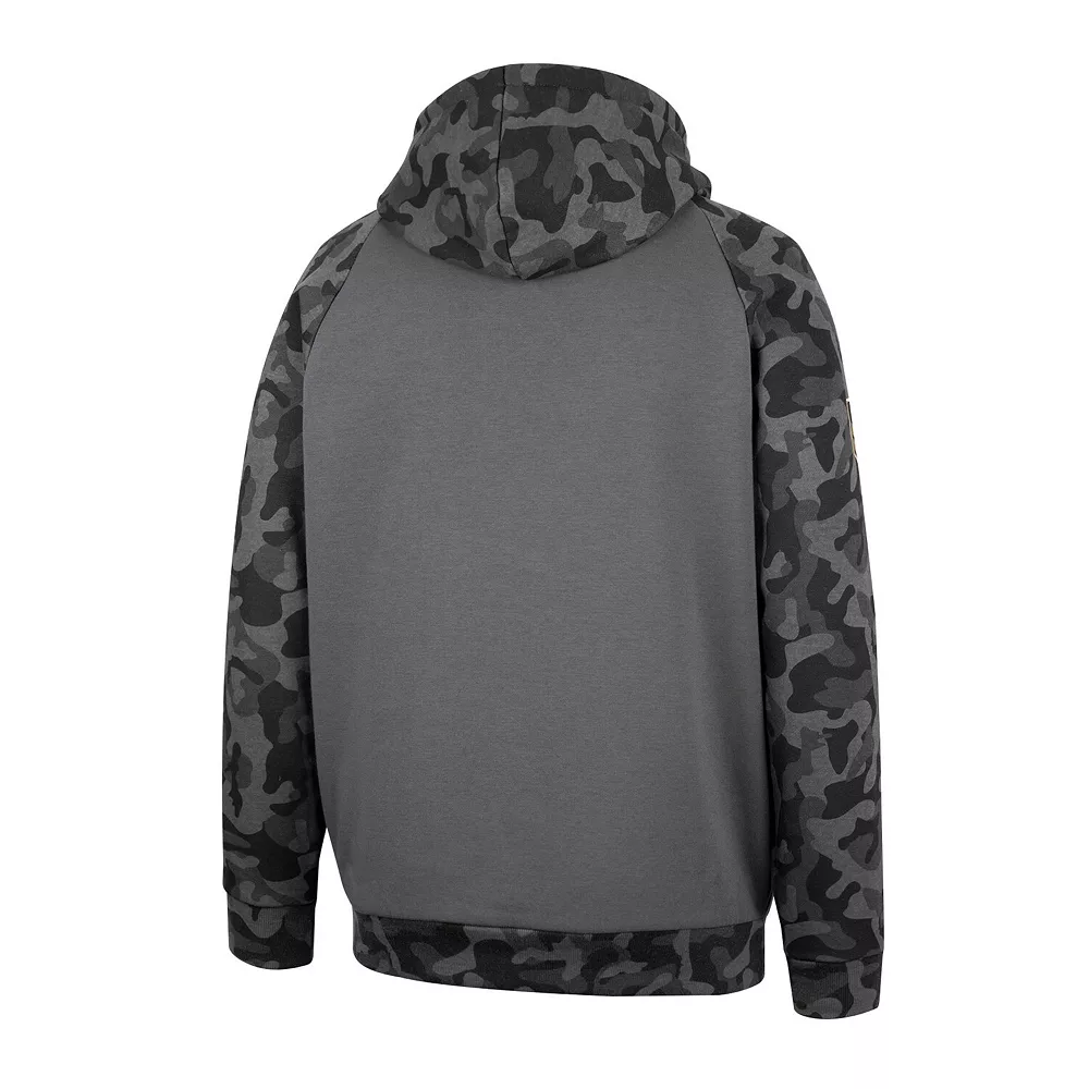 Men's Colosseum Charcoal Alabama Crimson Tide OHT Military Appreciation Camo Stack Raglan Pullover Hoodie - Image 4