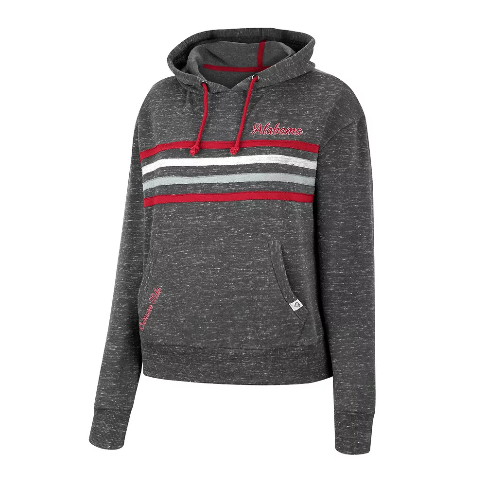 Women's Colosseum Charcoal Alabama Crimson Tide Backstage Speckled Pullover Hoodie - Image 3